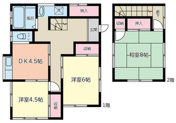 腰越貸家モンタナ 10号棟の物件間取画像